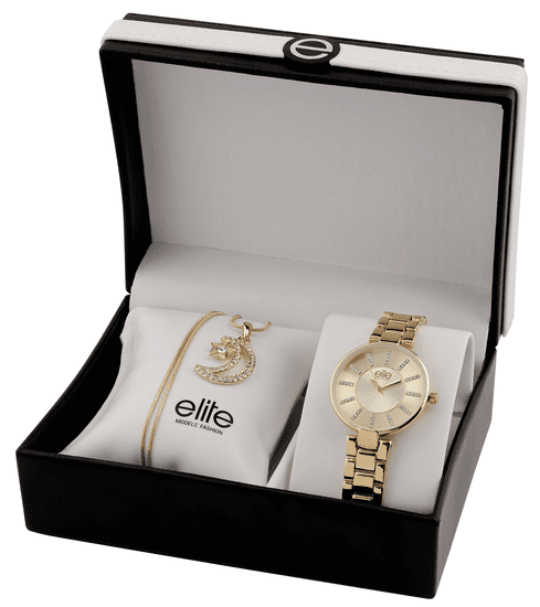Elite Models dámska sada hodiniek a náhrdelníka E55024-102