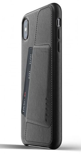 Mujjo Full Leather Wallet Case pre iPhone XS Max - čierny, MUJJO-CS-102-BK