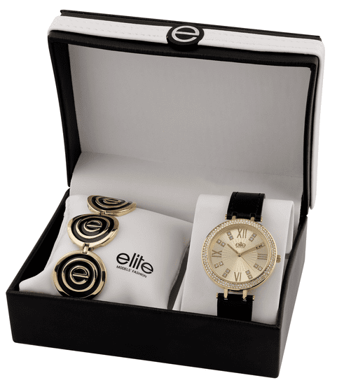 Elite Models dámska sada hodiniek a náhrdelníka E55072-101