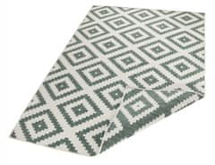 NORTHRUGS Kusový koberec Twin-Wendeteppiche 103131 grün creme – na von aj na doma 80x150