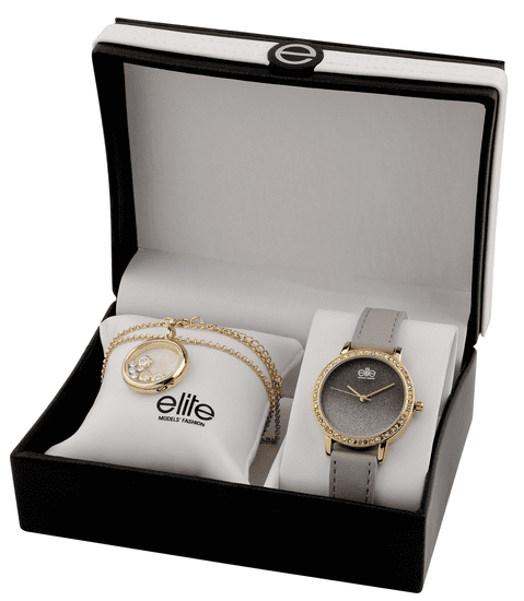 Elite Models dámska sada hodiniek a náhrdelníka E55182-102