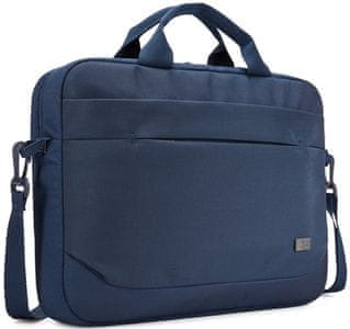 elegantná taška na notebook case logic advantage 14 palcov predné vrecko na mobil polstrovaný popruh na rameno vrecko na tablet