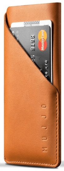 Mujjo Leather Wallet Sleeve pre iPhone X - žltohnedý, MUJJO-SL-103-TN