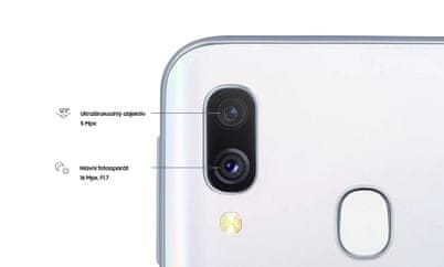 Samsung Galaxy A40, duálny fotoaparát, ultraširokouhlý objektív