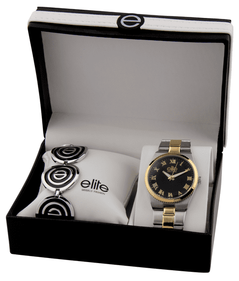 Elite Models dámska sada hodiniek a náramku E54364G-303