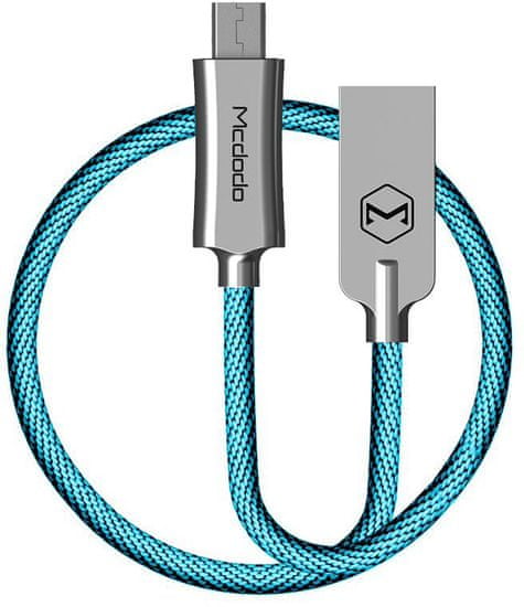 Mcdodo Knight Micro USB dátový kábel, 1 m, modrý, CA-4401