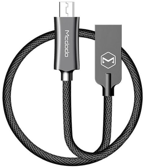 Mcdodo Knight Micro USB dátový kábel, 2 m, čierny, CA-4406