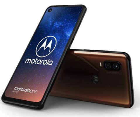 Motorola Moto One Vision, bezrámčekový displej, veľký, 21: 9, vysoké rozlíšenie
