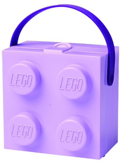LEGO Box s rukoväťou fialová