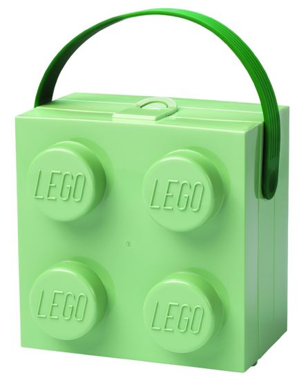 LEGO Box s rukoväťou army zelená