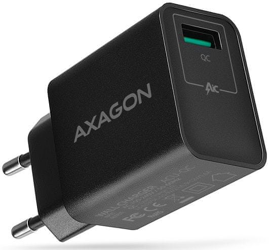 AXAGON QUICK nabíjačka do siete, 1x port QC3.0/AFC/FCP/SMART, 19.5 W, ACU-QC