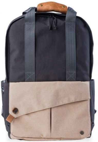 PKG DRI Tote Backpack 15" PKG-LB08-15-DRI-BLTN, čierny / béžový