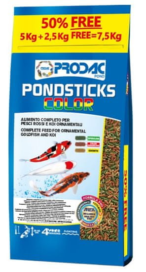 Prodac Pondsticks Color 5 kg + 50 % free polybag