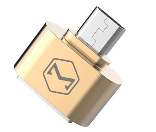 Mcdodo Redukcia z USB 2.0 A / F na microUSB (18x18x9 mm), zlatá, OT-0972