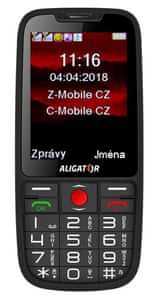 Aligator A890 GPS Senior, mobil pre dôchodcov, SOS tlačidlo, SOS Locator, GPS.