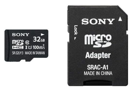 SONY MicroSDHC 32 GB (class 10) 90MB/s + adaptér na SD