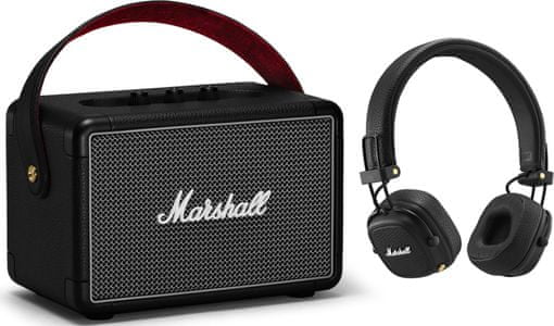 marshall summer bundle exkluzívna súprava reproduktora Kilburn a slúchadiel major III s Bluetooth dosah 10 m špičkové zvukové vlastnosti prenosné