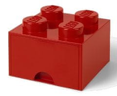 LEGO Úložný box 4 so zásuvkou červená