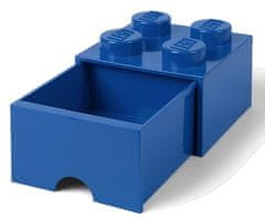 LEGO Úložný box 4 so zásuvkou modrá