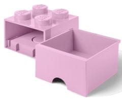 LEGO Úložný box 4 so zásuvkou svetlo ružová