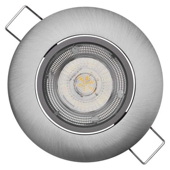 EMOS LED bodové svietidlo Exclusive strieborné, teplá biela (8 W)