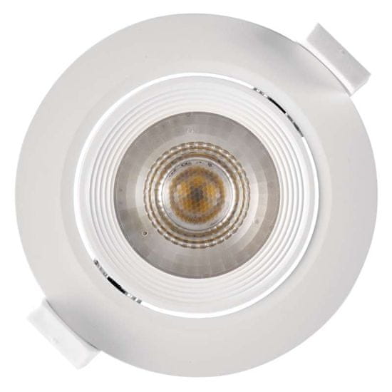 EMOS LED bodové svietidlo biele, kruh, teplá biela (7 W)