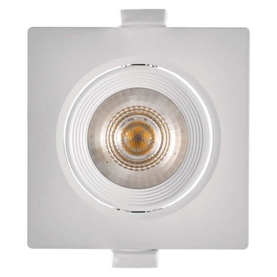 EMOS LED bodové svietidlo biele, štvorec, teplá biela (7 W)