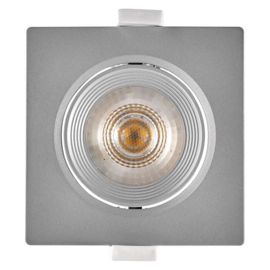 EMOS LED bodové svietidlo strieborné, štvorec, neutrálna biela (7 W)