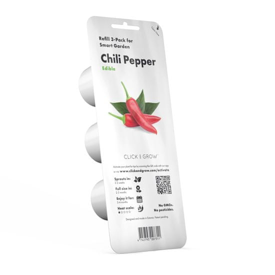 Click and Grow náplň pre smart kvetináče a farmy - Chili papričky, 3ks v balení