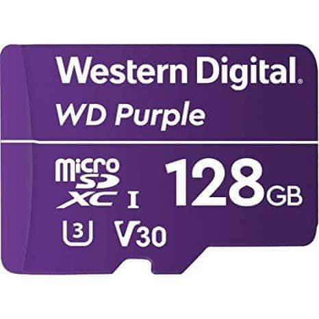 Western Digital Micro SDXC Purple 128GB 100 MB/s UHS-I U3 (WDD128G1P0A)