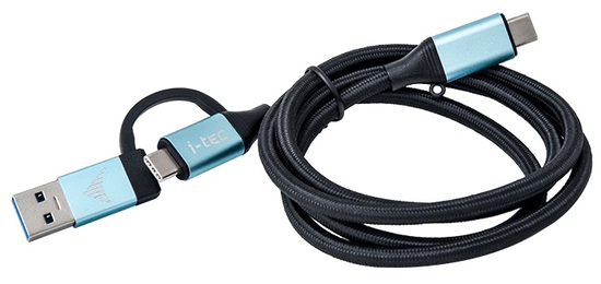 I-TEC Kábel z USB-C na USB-C s integrovaným adaptérom USB-A / 3.0, C31USBCACBL