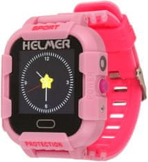Helmer Smart dotykové hodinky s GPS lokátorom a fotoaparátom - LK 708 ružové