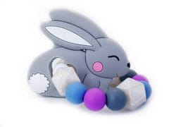 KidPro Silikónové hryzátko: Zajačik šedý