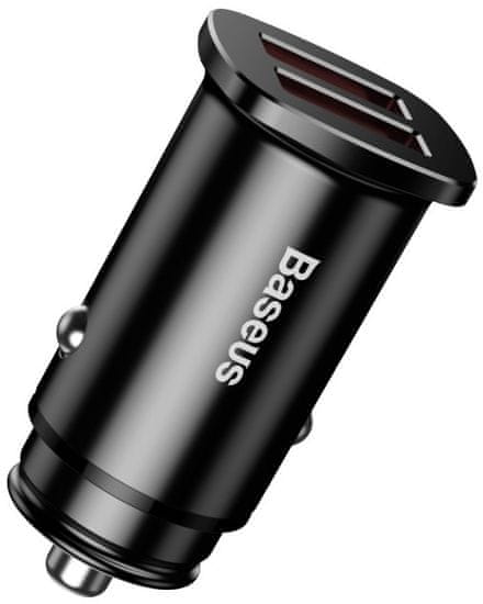 BASEUS Square inteligentná nabíjačka do auta CCALL-DS01, čierna