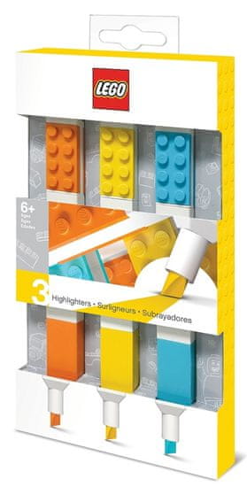 LEGO Zvýrazňovače, mix farieb - 3 ks