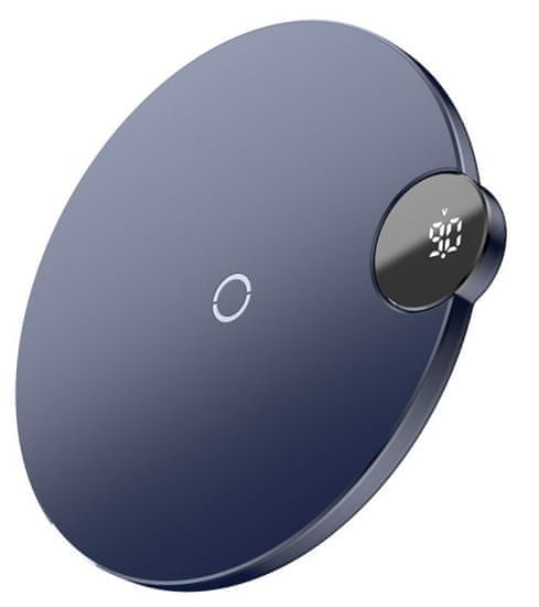 BASEUS Digital Led Display bezdrôtová Qi nabíjačka, WXSX-03, modrá - rozbalené