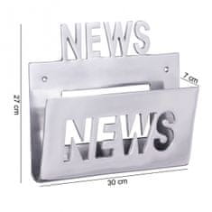 Bruxxi Nástenný stojan na časopisy News, 30 cm