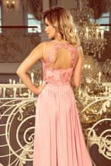 Numoco Dámske spoločenské šaty Lea pastelová ružová XL