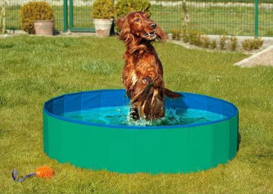 Karlie Skladací bazén pre psov zeleno-modrý 120x30 cm