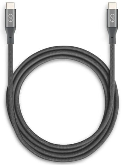 EPICO Nabíjací / Dátový kábel EPICO USB-C do USB-C (3.1) pletený 1,8 m - space grey 9915141300003