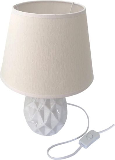 DUE ESSE Stolní lampa bílé kosočtverce 32 cm