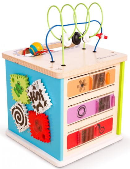 Hape Baby Einstein Hračka drevená aktívna kocka Innovation Station - zánovné