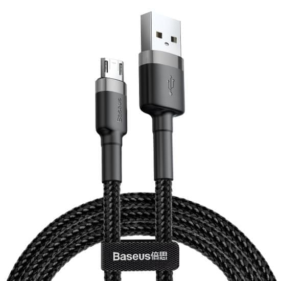 BASEUS Cafule dátový kábel Micro USB, 1m, sivo-čierna CAMKLF-BG1