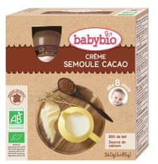 Babybio Krém, kakao, krupica 4x85 g