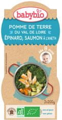 Babybio Zemiaky a špenát s lososom a ryžou 2 x 200 g