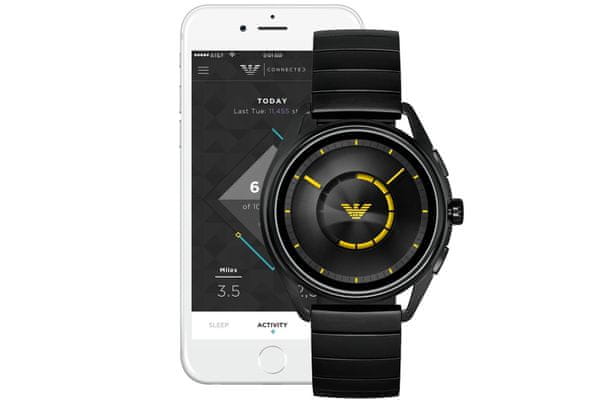 chytré hodinky smartwatch armani art5007 bluetooth android ios krokomer srdcový tep spálené kalórie zobrazenie notifikácií nfc technológia google assistant