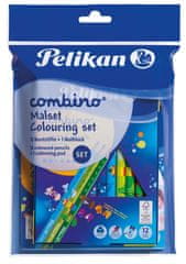 Pelikan Súprava Combino - maľovanky + 12 farbičiek