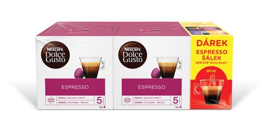 NESCAFÉ Dolce Gusto kávové kapsule Espresso 2balení s šálkou