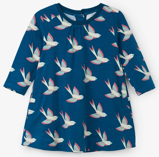 Hatley dievčenské šaty s vtáčikmi