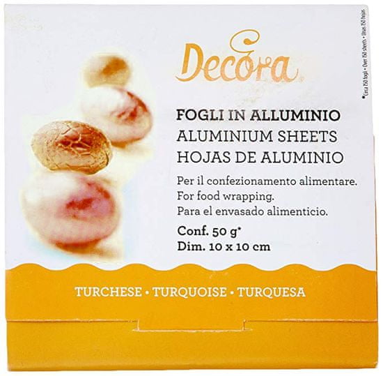 Decora Fólia na balenie čokolád - oranžová 10 x 10 cm 150 ks